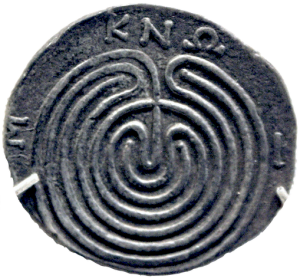 Silver Tetradrachm: Labyrinth in Knossos by Peter Roan, on Flickr (modified). Licensed under CC by NC 2.0